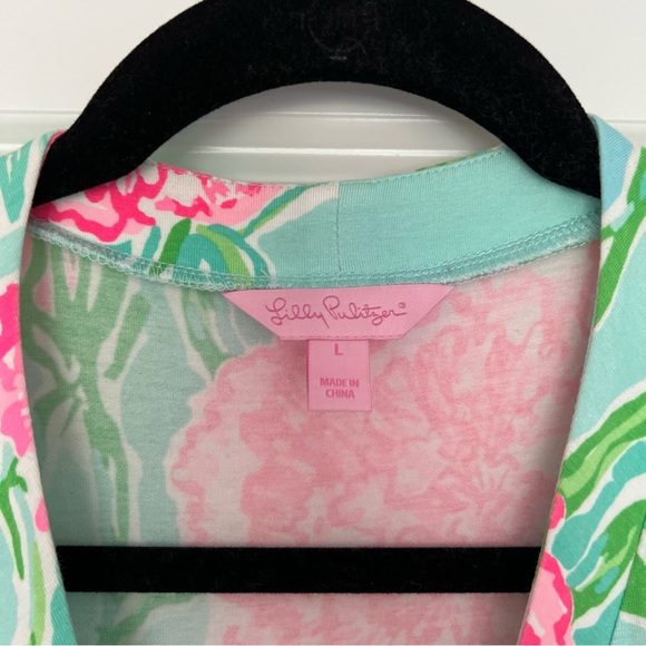 Lilly Pulitzer floral wrap dress size Large - Picture 2 of 5